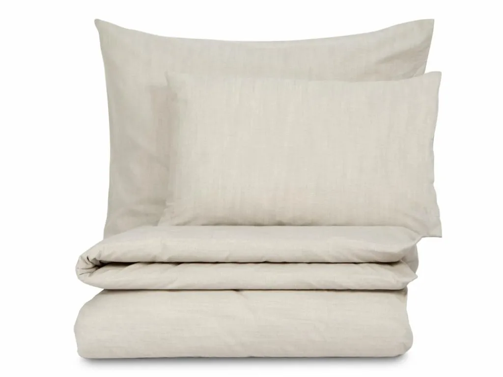 Grüne Erde Kissenbezüge|Kissenbezüge^Kissenüberzug FABIA Pur, stein, 40 x 60 cm, 100 % Baumwolle, Chambray, GOTS