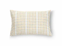 Grüne Erde Kissenbezüge|Kissenbezüge^Kissenüberzug JEMMA Pur, hellblau/vanillegelb, 40 x 60 cm, 100 % Baumwolle, Satin, GOTS