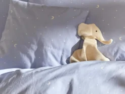 Kinder Grüne Erde Kinderbettwäsche^Kissenüberzug LUNA, himmelblau, 40 x 40 cm, 100 % Baumwolle, Satin, GOTS