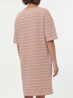 Grüne Erde Kleider & Overalls^Kleid aus Bio-Baumwolle, 85 camelie/offwhite, S, GOTS