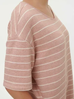 Grüne Erde Kleider & Overalls^Kleid aus Bio-Baumwolle, 85 camelie/offwhite, S, GOTS