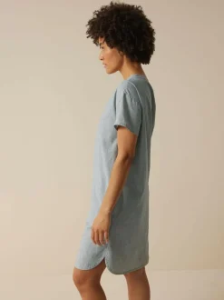 Grüne Erde Essentials|Kleider & Overalls^Kleid aus Bio-Baumwolle, 74 streif blau-weiss, 40, GOTS