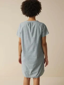 Grüne Erde Essentials|Kleider & Overalls^Kleid aus Bio-Baumwolle, 74 streif blau-weiss, 40, GOTS