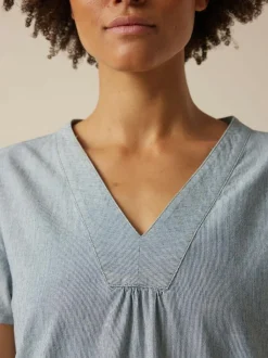 Grüne Erde Essentials|Kleider & Overalls^Kleid aus Bio-Baumwolle, 74 streif blau-weiss, 40, GOTS