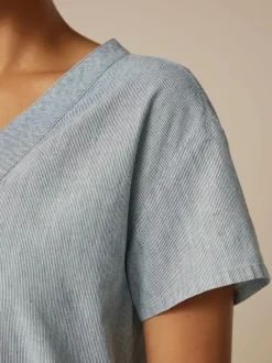 Grüne Erde Essentials|Kleider & Overalls^Kleid aus Bio-Baumwolle, 74 streif blau-weiss, 40, GOTS