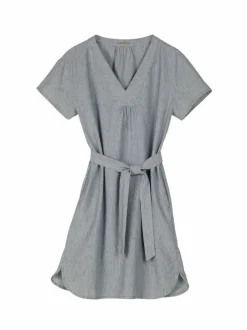 Grüne Erde Essentials|Kleider & Overalls^Kleid aus Bio-Baumwolle, 74 streif blau-weiss, 40, GOTS