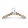 Grüne Erde Schrankzubehör|Garderobe^Kleiderbügel breit im 3er Set ohne Steg mit vernickeltem Haken