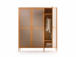 Grüne Erde Kleiderschränke^Kleiderschrank Tenso 3-türig, Wollstoff Tano Natur (79),