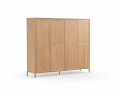 Grüne Erde Kleiderschränke^Kleiderschrank Tenso, 4-türig, Holz,