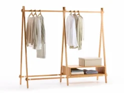 Grüne Erde Garderobe^Kleiderständer Jukai Pur, mit Anbauelement und Box,