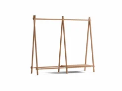 Grüne Erde Garderobe^Kleiderständer Jukai Pur, mit Anbauelement und Ablageboard,