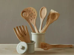 Grüne Erde Küchenaccessoires^Kochlöffel aus Eschenholz, geölt, 30 x 6 cm