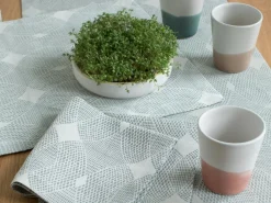 Grüne Erde Küchenaccessoires^Kresseteller aus weißem Terracotta, H 4 cm, ø 17 cm