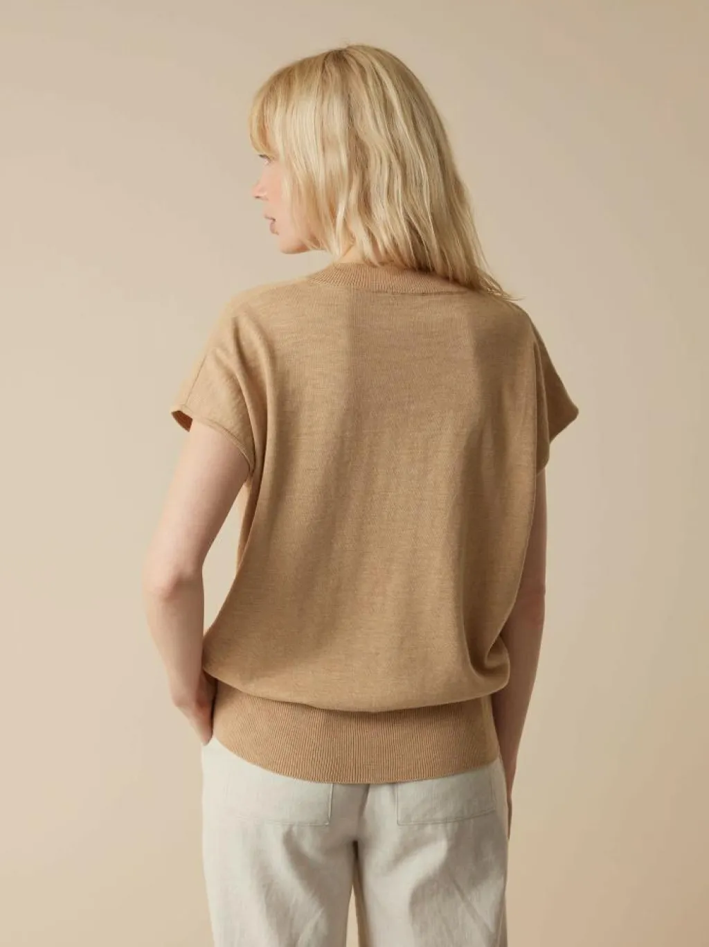 Grüne Erde Pullover^Kurzarmpullover aus Bio-Baumwolle, , L, GOTS