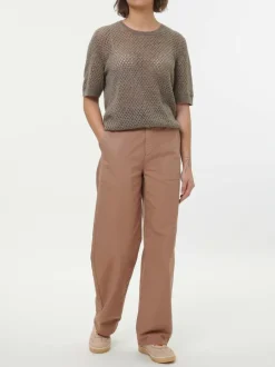 Grüne Erde Pullover^Kurzarmpullover aus Yakwolle, , XS