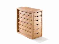 Grüne Erde Büro^Ladenschrank Quint inkl. 6 Laden, B 34 x T 70 x H 72 cm, Tiefe 70 cm,