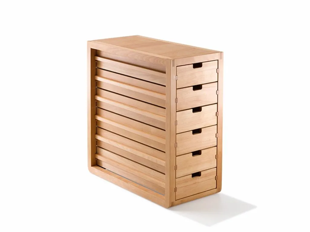Grüne Erde Büro^Ladenschrank Quint inkl. 6 Laden, B 34 x T 70 x H 72 cm, Tiefe 70 cm,