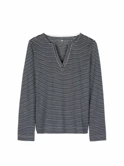 Grüne Erde Shirts^Langarmshirt aus Bio Leinen/Baumwolle, , 38, GOTS