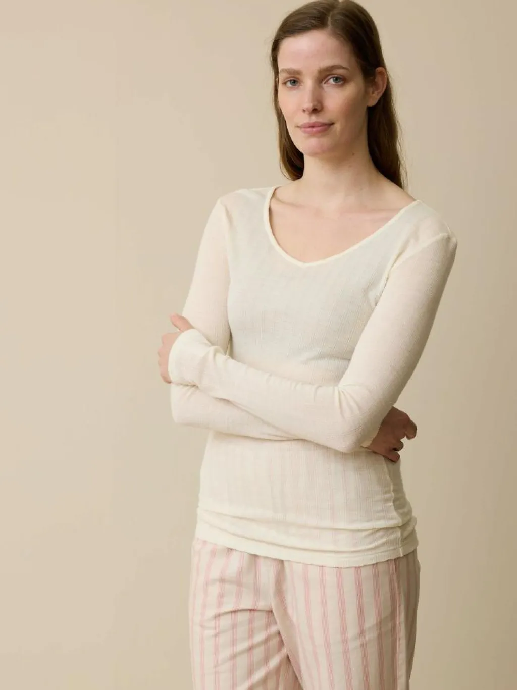 Grüne Erde Unterwäsche|Nachtwäsche^Langarmshirt aus Bio Wolle, , L, GOTS