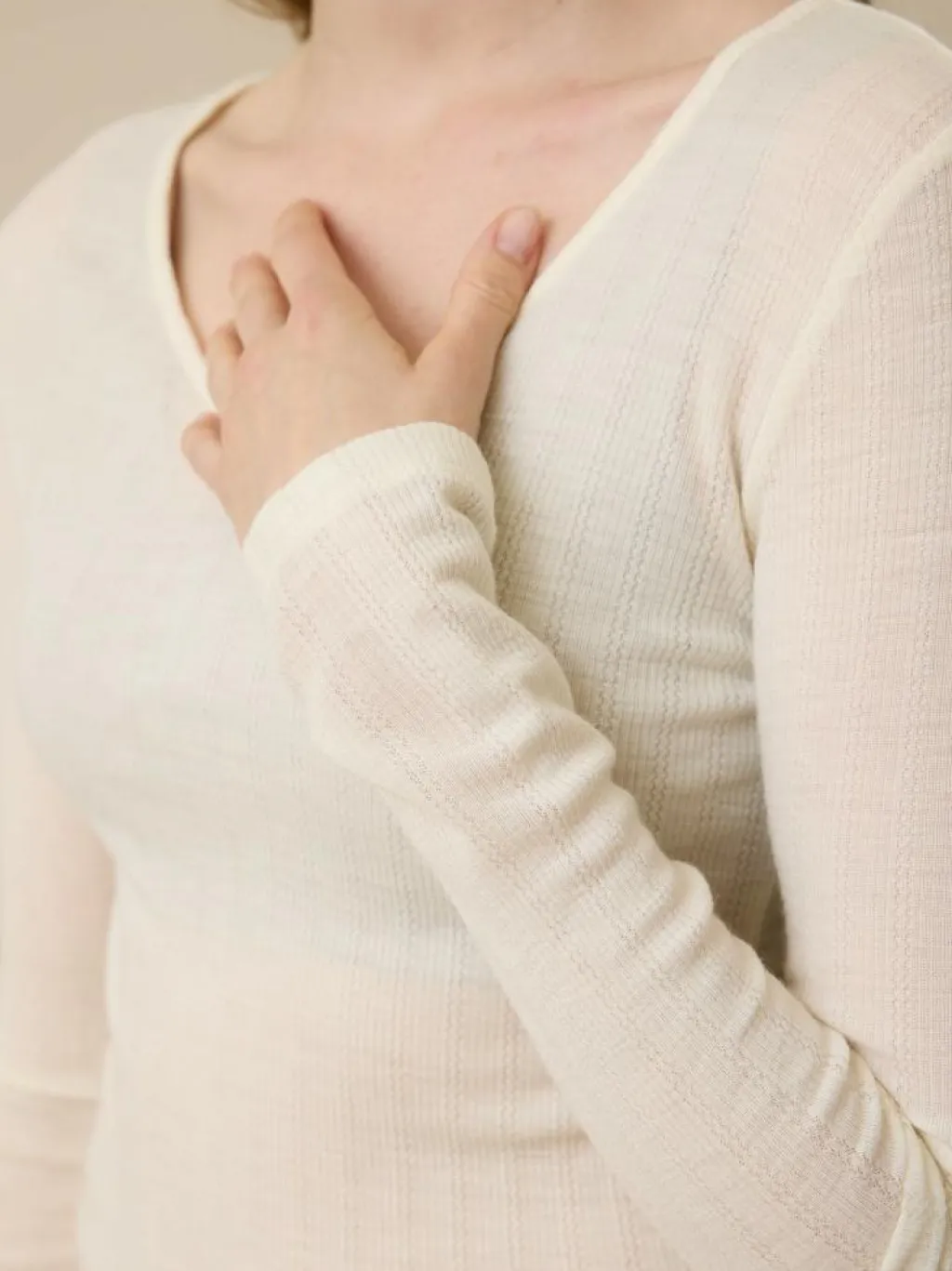 Grüne Erde Unterwäsche|Nachtwäsche^Langarmshirt aus Bio Wolle, , L, GOTS