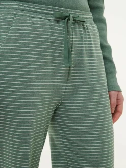 Grüne Erde Nachtwäsche^Lange Schlafhose aus Bio-Baumwolle, , S, GOTS