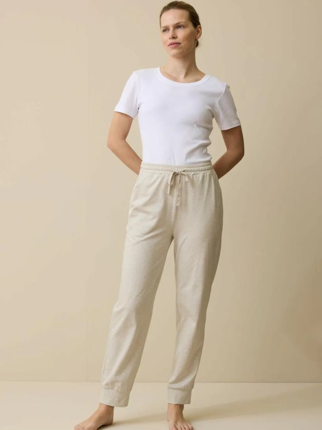 Grüne Erde Nachtwäsche^Lange Schlafhose aus Bio-Baumwolle, , S, GOTS