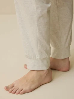 Grüne Erde Nachtwäsche^Lange Schlafhose aus Bio-Baumwolle, , S, GOTS