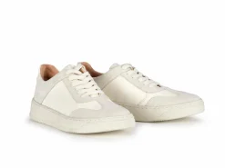 Grüne Erde Schuhe^Ledersneaker, 12 offwhite, 38