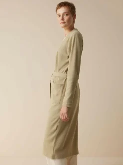 Grüne Erde Essentials|Jacken & Mäntel^Mantel aus Bio-Baumwolle und Leinen, 46 light khaki, S, GOTS