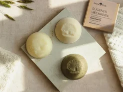 Grüne Erde Körperpflege|Feste Kosmetik & Alles Mit Kunststofffreier Verpackung^MOHN & MINERALIEN erfrischende Peelingseife für das Gesicht 80 g