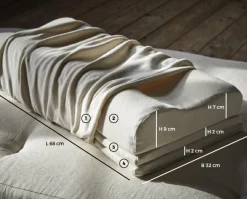 Grüne Erde Spezial- & Nackenstützkissen^Nackenstützkissen, 3-teilig, höhenverstellbar, 100 % Naturlatex, 32 x 68 cm, GOTS, NATURTEXTIL BEST, VEGAN