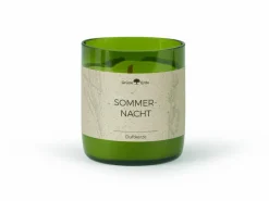 Grüne Erde Kerzen Und Duftkerzen^Natürliche Rapswachskerze SOMMERNACHT im rezyklierten Glas, Holzdocht, 325 ml, H 9,5 cm, ø 8,5 cm