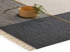 Grüne Erde Teppiche|Teppiche^OUTLET - Wollteppich Kelim Mata, Kiesel/Natur, 200 x 300 cm