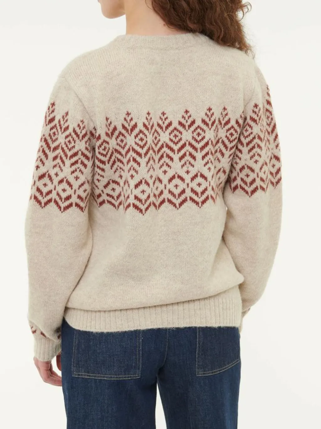 Grüne Erde Pullover^Pullover aus Alpakawolle, 14 natur melange, L