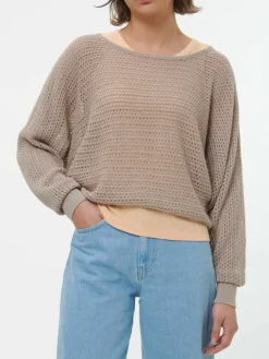 Grüne Erde Pullover^Pullover aus Alpakawolle, 73 camelie, S