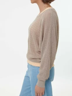 Grüne Erde Pullover^Pullover aus Alpakawolle, 73 camelie, S