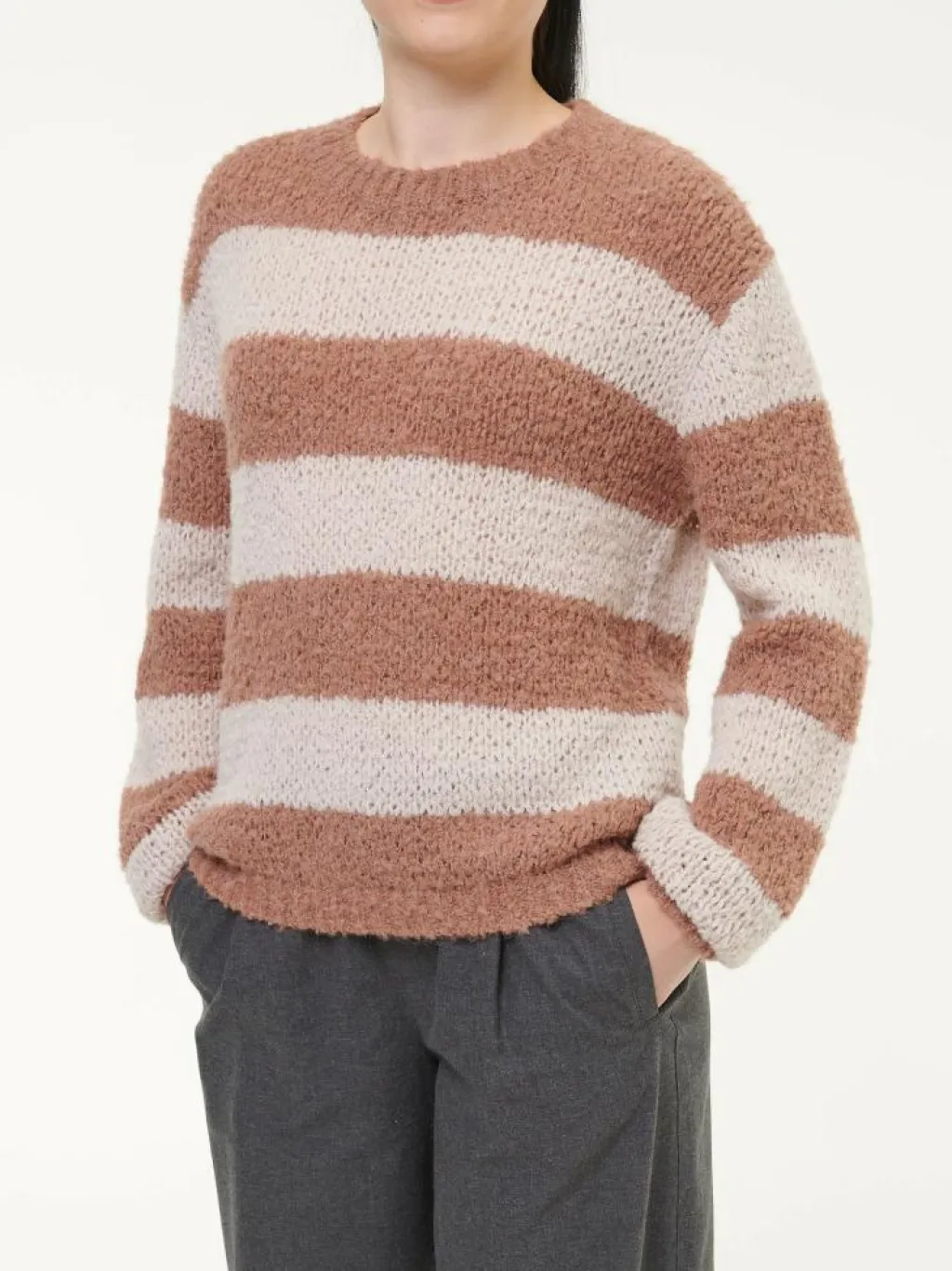 Grüne Erde Pullover^Pullover aus Alpakawolle, 72 rosenholz, S