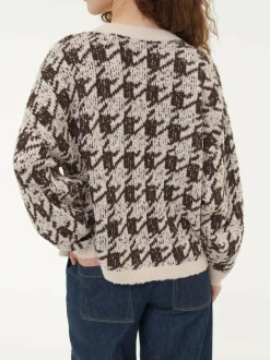 Grüne Erde Essentials|Pullover^Pullover aus Alpakawolle, 09 hahnentritt chocolate, S