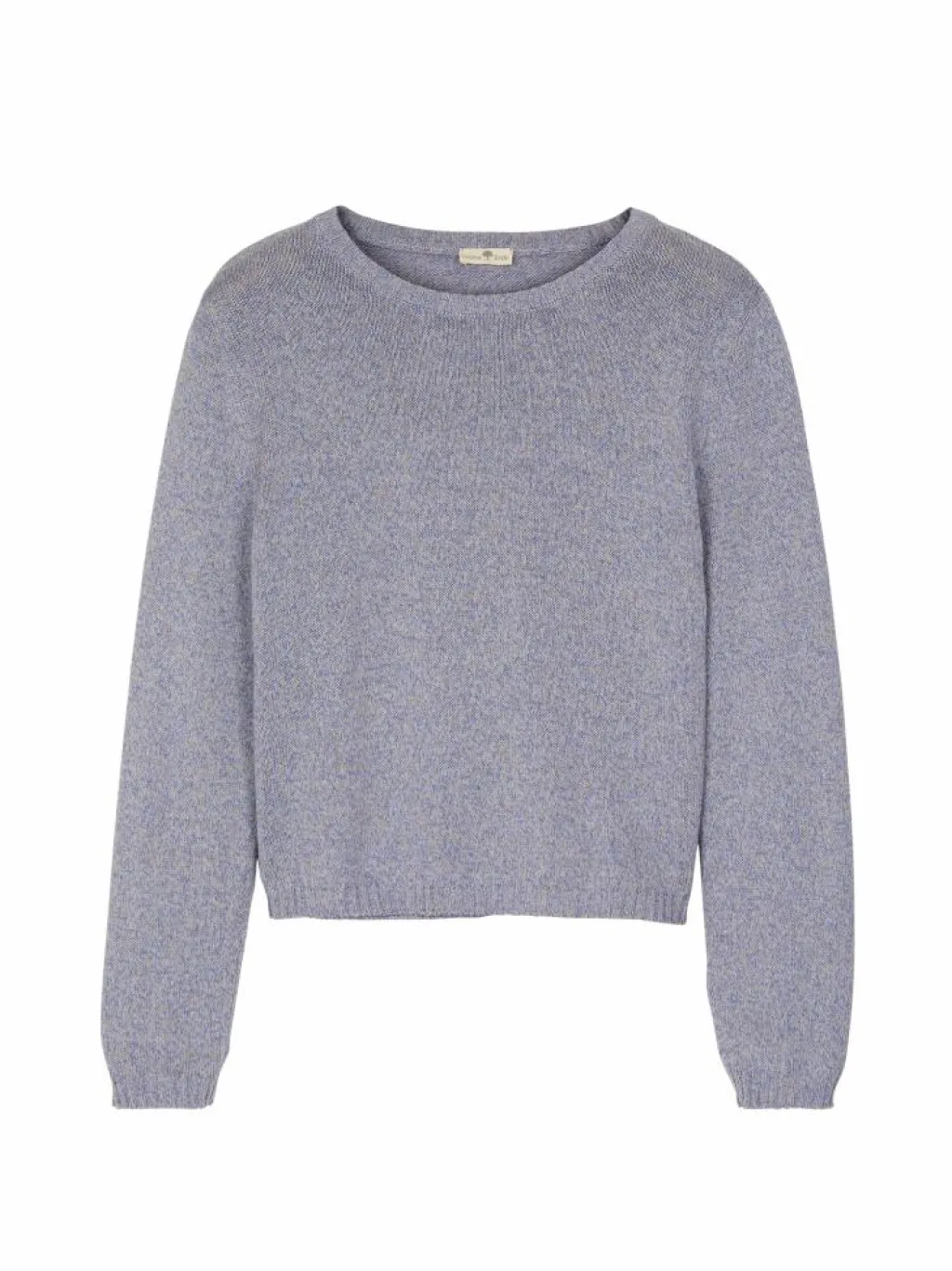 Grüne Erde Pullover^Pullover aus Bio-Baumwolle und Leinen, 84 blau/natur melange, S, GOTS