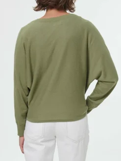 Grüne Erde Essentials|Pullover^Pullover aus Bio-Baumwolle, 43 olivgrün, S, GOTS