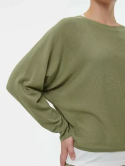 Grüne Erde Essentials|Pullover^Pullover aus Bio-Baumwolle, 43 olivgrün, S, GOTS