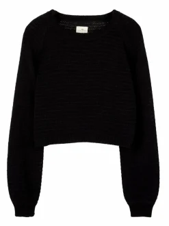 Grüne Erde Pullover^Pullover aus Bio-Baumwolle, 01 schwarz, S, GOTS