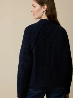 Grüne Erde Pullover^Pullover aus Bio-Wolle, 39 dunkelblau, S, GOTS