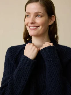 Grüne Erde Pullover^Pullover aus Bio-Wolle, 39 dunkelblau, S, GOTS