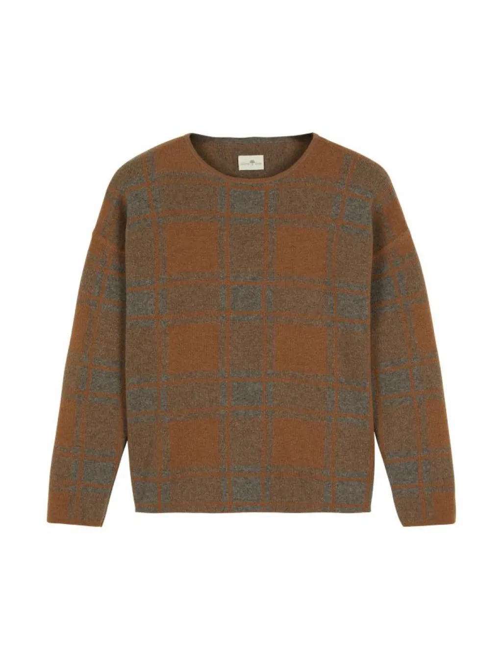 Grüne Erde Pullover^Pullover aus Yak und Kamelhaar, 70 yak jacquard/karo, S