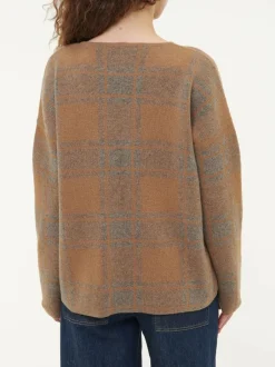 Grüne Erde Pullover^Pullover aus Yak und Kamelhaar, 70 yak jacquard/karo, S