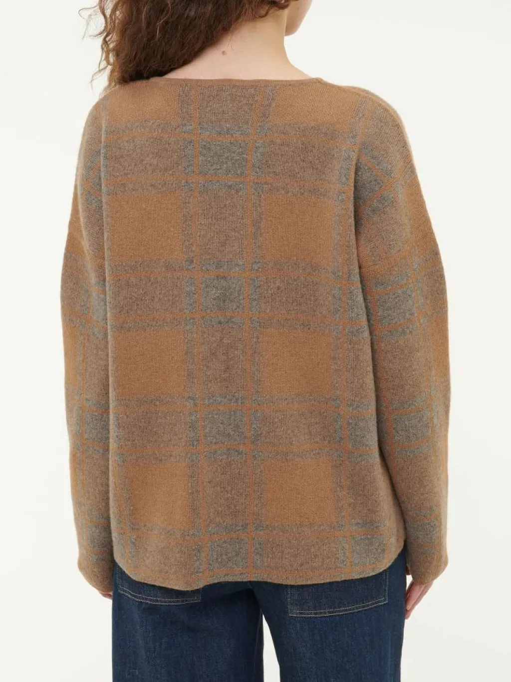 Grüne Erde Pullover^Pullover aus Yak und Kamelhaar, 70 yak jacquard/karo, S