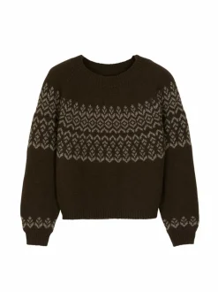 Grüne Erde Pullover^Pullover aus Yakhaar, 67 espresso, S