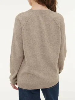 Grüne Erde Pullover^Pullover aus Yakhaar und Schafwolle, 66 yak mix natur/hasel, S