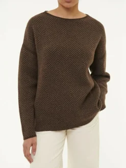 Grüne Erde Pullover^Pullover aus Yakwolle, 80 yak fischgrat, S